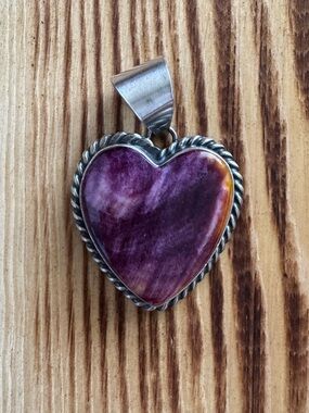 Native American Purple Spiny Heart Pendant